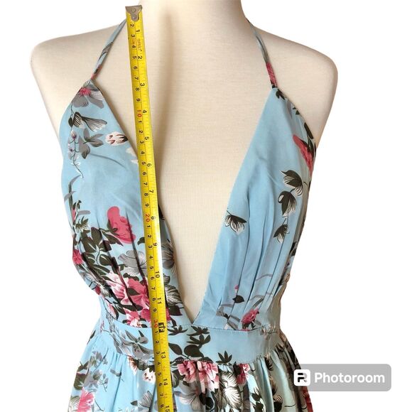 Cupshe boho crisscross Floral Maxi Dress for beach party summer size Small - Picture 10 of 12